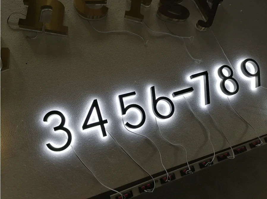 Custom Metal 3D LED House Numbers and Letters.