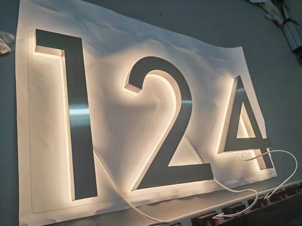 Custom Metal 3D LED House Numbers and Letters.