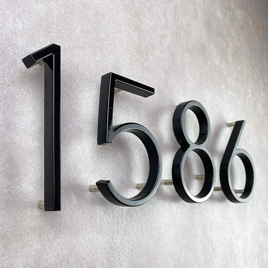 142mm Floating medium Black House Numbers.