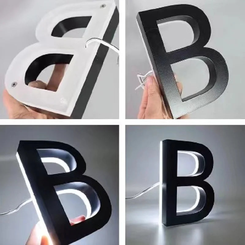 Custom Metal 3D LED House Numbers and Letters.