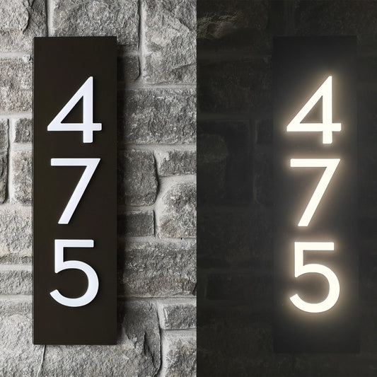 Illuminated LED Light up House Numbers.