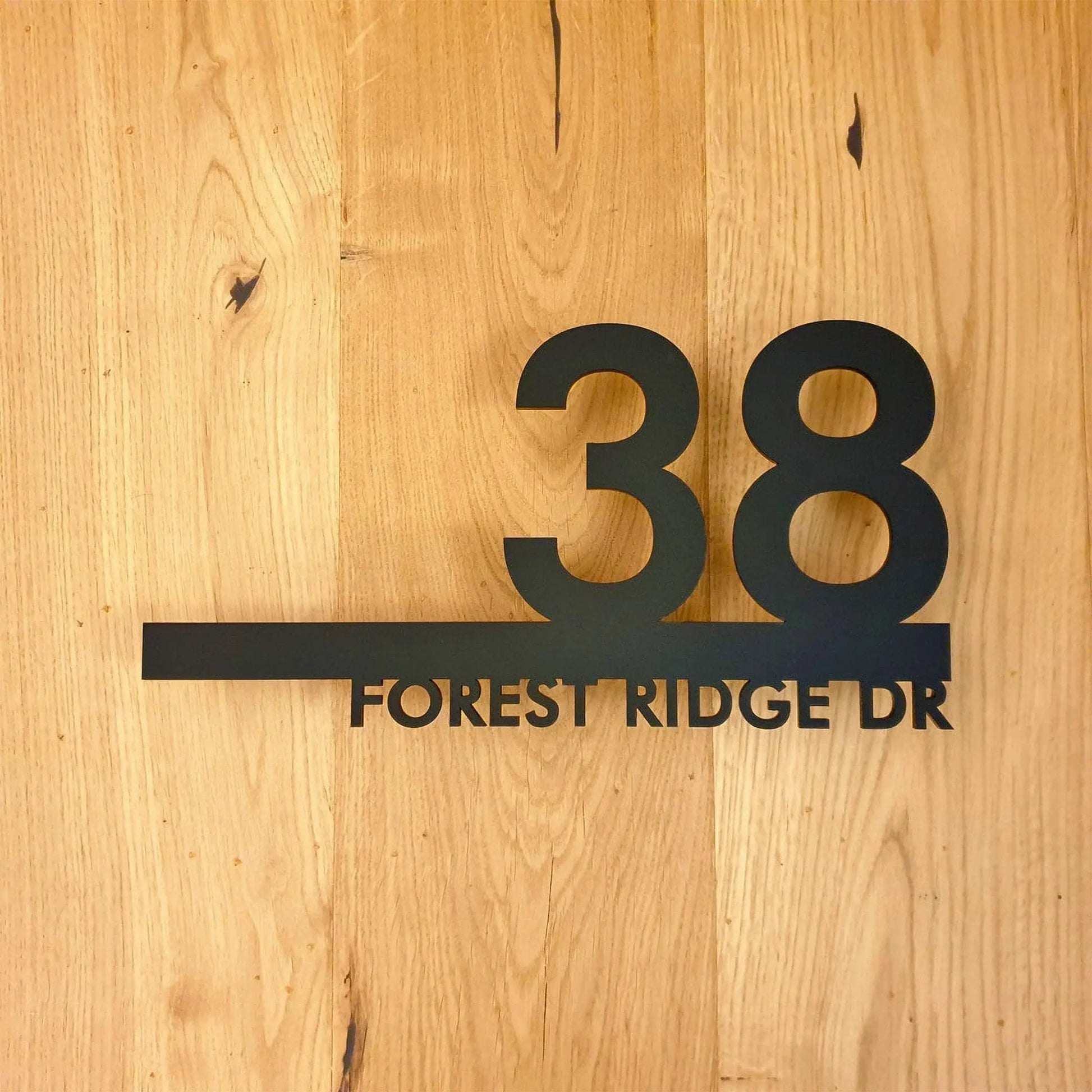 Custom Modern Floating House Number Plaque.