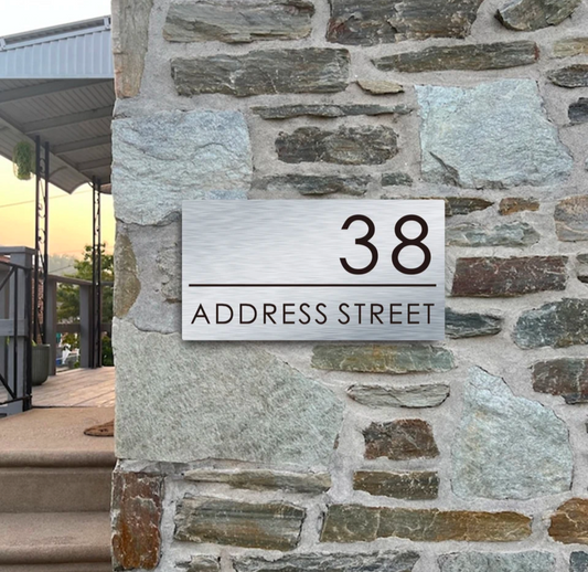 Stainless Steel Address Plate.