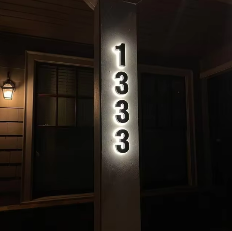 Custom Metal 3D LED House Numbers and Letters