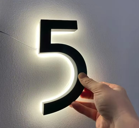 Custom Metal 3D LED House Numbers and Letters