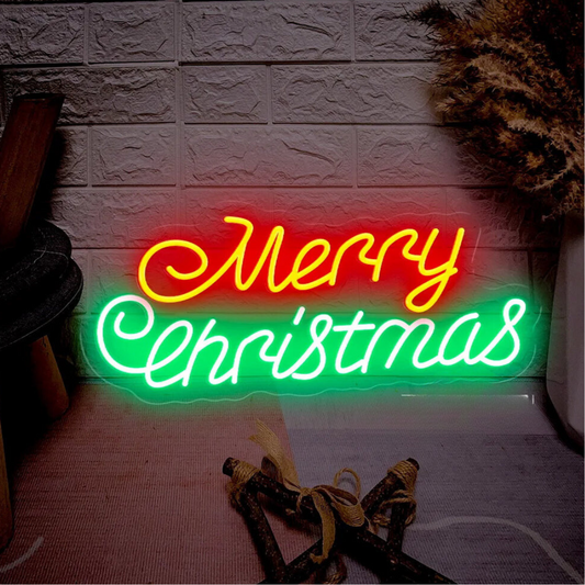 Neon Christmas Sign Merry Christmas Design 2