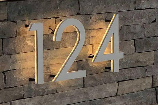 Custom Metal 3D LED House Numbers and Letters.